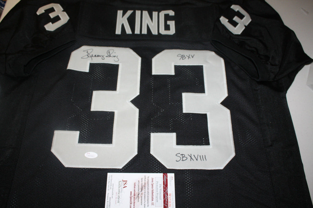 Kenny King Signed Oakland Raiders Custom Jersey JSA Authenticated