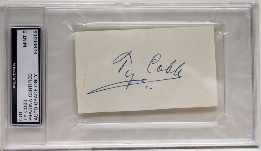 Ty Cobb Autographed Letter Framed & Matted 1907 Jersey PSA/DNA 