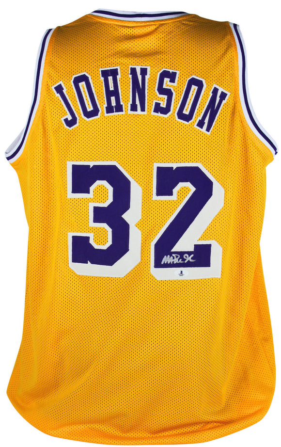Magic Johnson Signed Autographed Los Angeles Lakers Basketball Jersey (Beckett Authenticated)