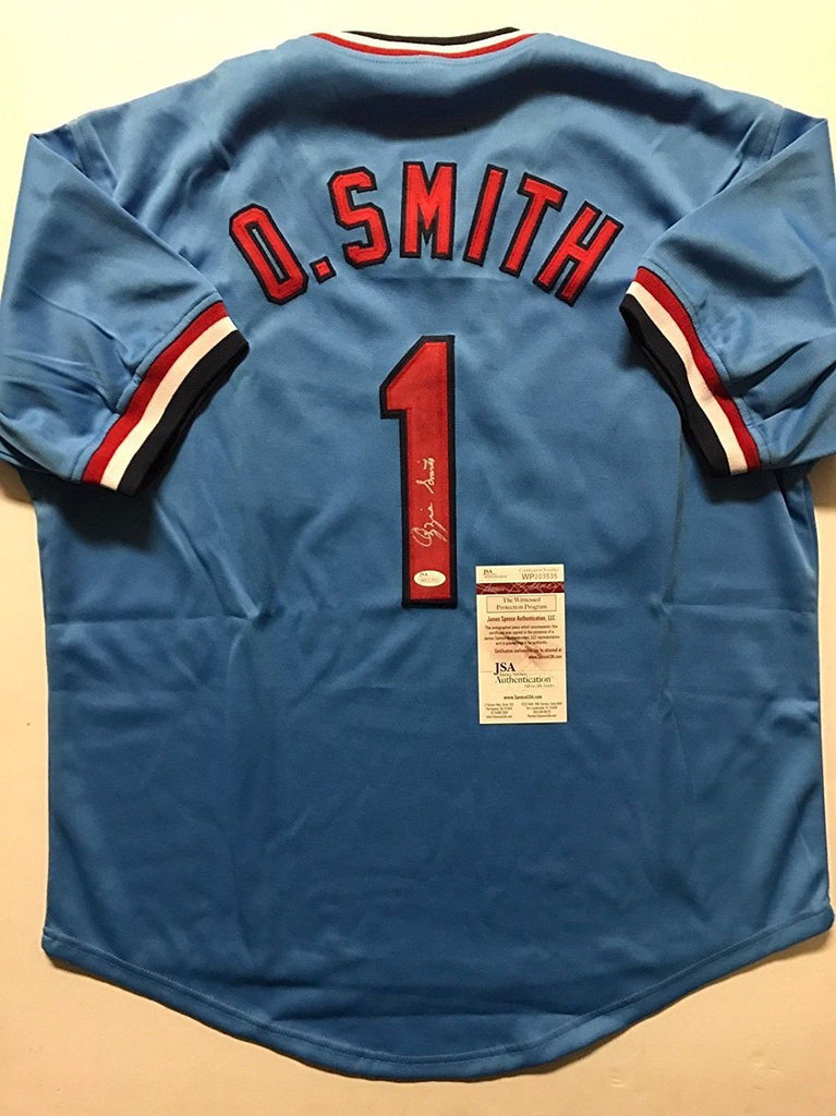 Ozzie Smith St. Louis Cardinals Authentic Baseball Jersey Autographed Signed  COA