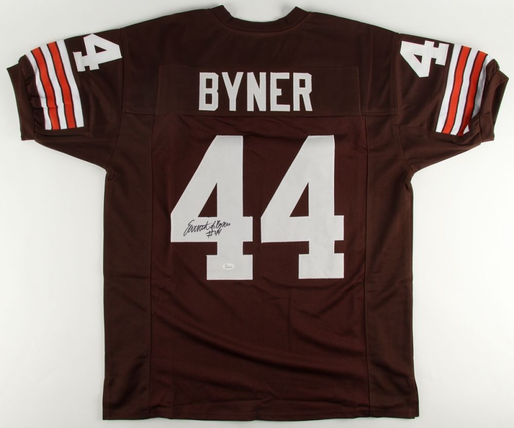 Cleveland Browns Ernest Byner Autographed Pro Style Brown Jersey JSA  Authenticated - Tennzone Sports Memorabilia