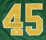 Rudy Ruettiger Signed Autographed Green Notre Dame Fighting Irish Jersey (JSA COA)