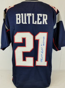 Malcolm Butler Signed Autographed New England Patriots Football Jersey (Steiner COA)