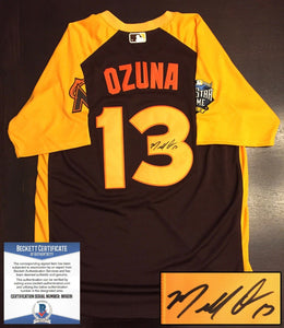 Marcell Ozuna Signed Autographed Miami Marlins 2016 All-Star Baseball Jersey (Beckett COA)