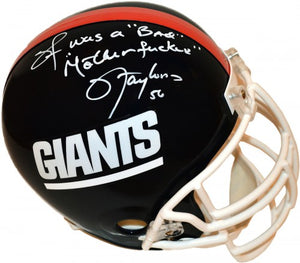 Lawrence Taylor Signed Autographed "I Was a Bad MF'er" Full-Sized New York Giants Football Helmet (ASI COA)