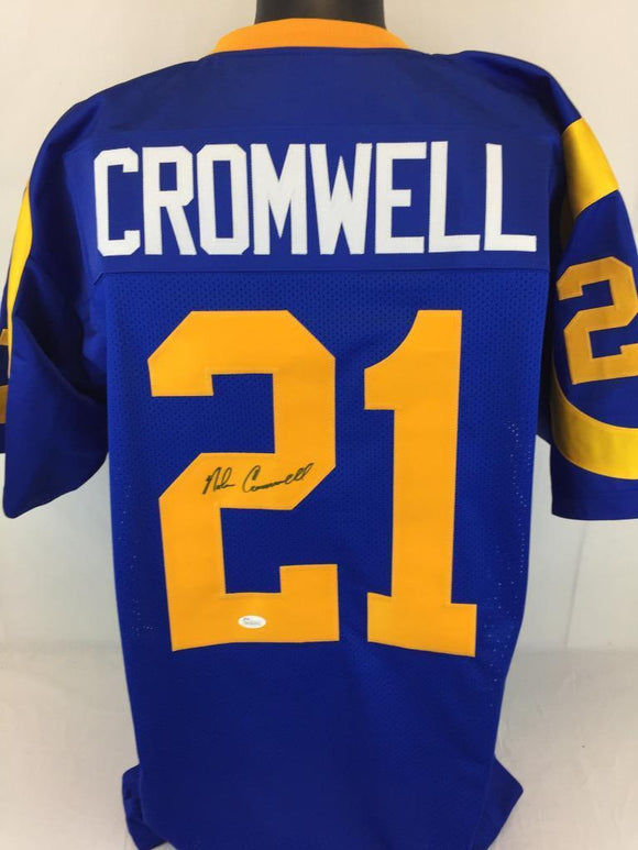 Nolan Cromwell Signed Autographed Los Angeles Rams Football Jersey (JSA COA)