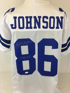 Butch Johnson Signed Autographed Dallas Cowboys Football Jersey (JSA COA)
