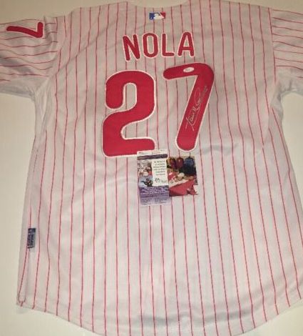 Aaron Nola Signed Autographed Philadelphia Phillies Baseball Jersey (JSA COA)