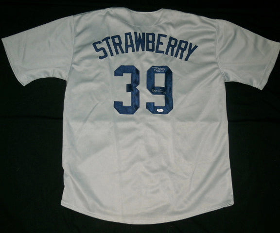 Darryl Strawberry Signed Autographed New York Yankees Baseball Jersey (JSA COA)