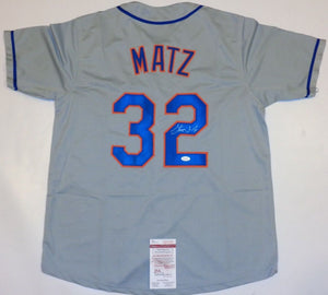 Steven Matz Signed Autographed New York Mets Baseball Jersey (JSA COA)