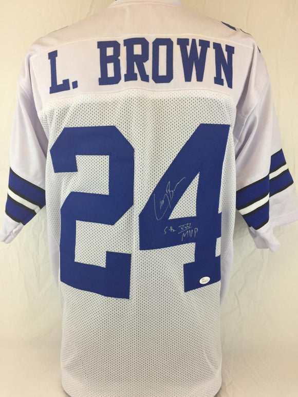 Larry Brown Signed Autographed Dallas Cowboys Football Jersey (JSA COA)