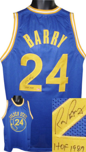 Rick Barry Signed Autographed Golden State Warriors Basketball Jersey (JSA COA)