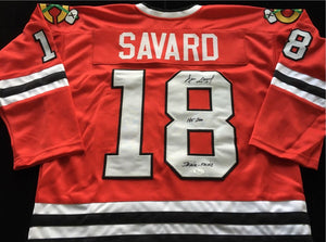 Denis Savard Signed Autographed Chicago Blackhawks Hockey Jersey (JSA COA)