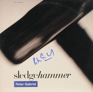 Peter Gabriel Signed Autographed "Sledgehammer" Record Album (PSA/DNA COA)