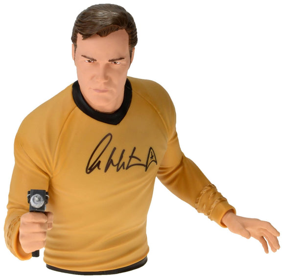 William Shatner Signed Autographed Star Trek Captain Kirk Bust Bank (Beckett COA)