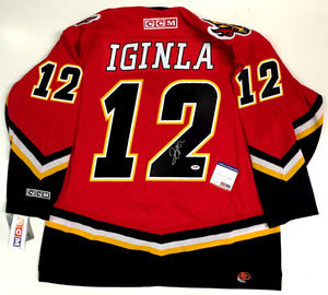 Jarome Iginla Signed Autographed Calgary Flames Hockey Jersey (PSA/DNA COA)