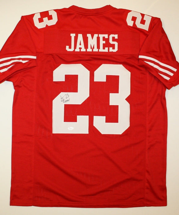 LaMichael James Signed Autographed San Francisco 49ers Football Jersey (JSA COA)