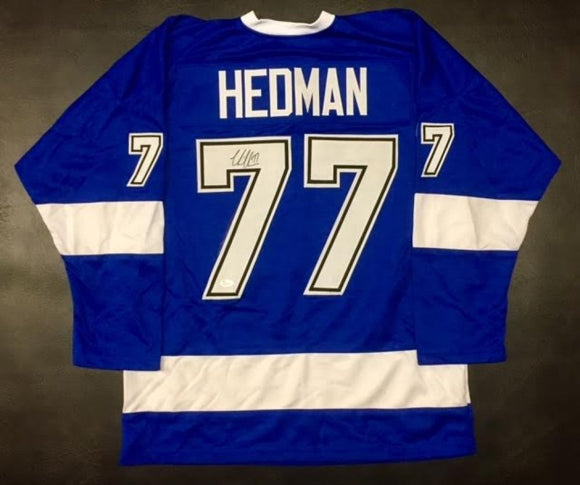 Victor Hedman Signed Autographed Tampa Bay Lightning Hockey Jersey (JSA COA)