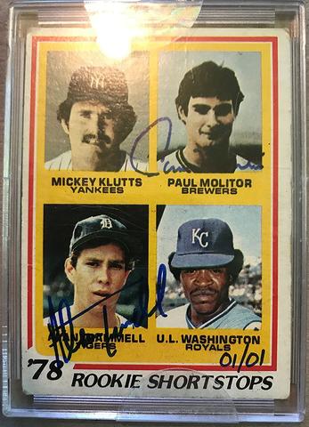 Paul Molitor & Alan Trammell Autographed 1978 Topps Rookie Card #01/01 Topps Certified