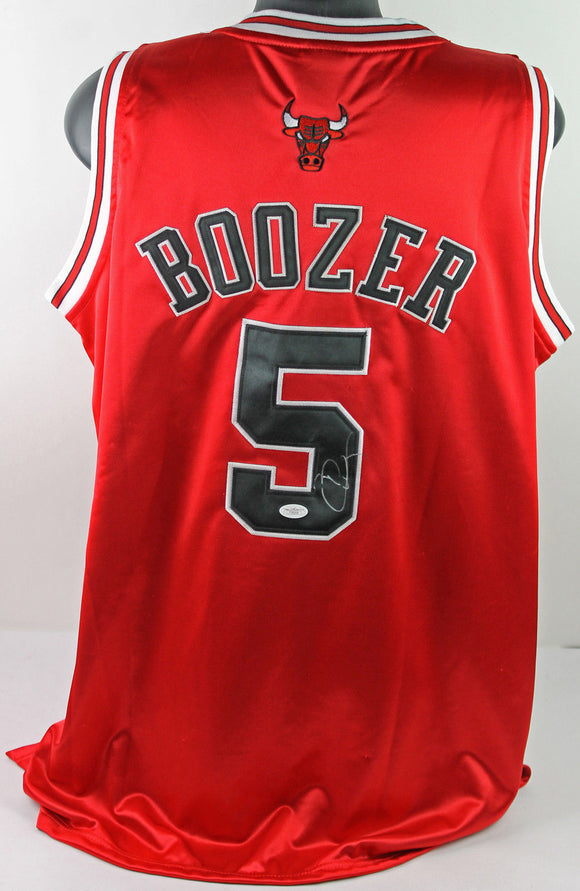 Carlos Boozer Signed Autographed Chicago Bulls Basketball Jersey (JSA COA)
