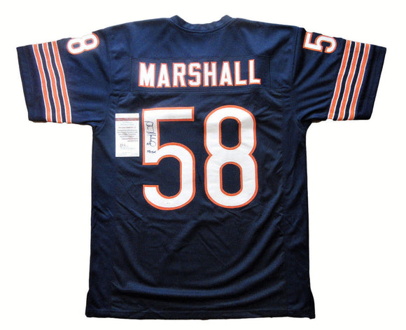 Wilber Marshall Signed Autographed Chicago Bears Football Jersey (JSA COA)