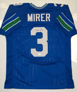 Rick Mirer Signed Autographed Seattle Seahawks Football Jersey (JSA COA)