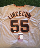 Tim Lincecum Signed Autographed San Francisco Giants Baseball Jersey (JSA COA)
