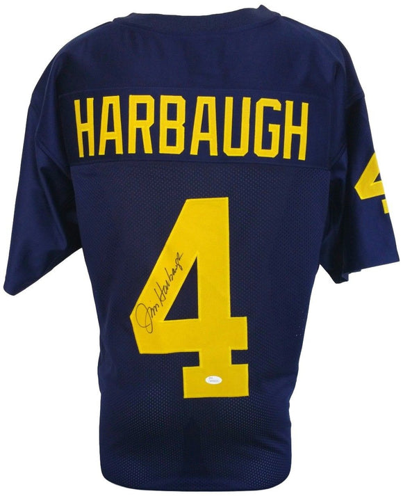Jim Harbaugh Signed Autographed Michigan Wolverines Football Jersey (JSA COA)