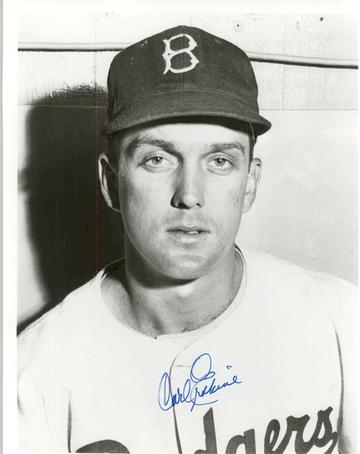 Carl Erskine Signed Autographed Glossy 8x10 Photo Brooklyn Dodgers (SA COA)