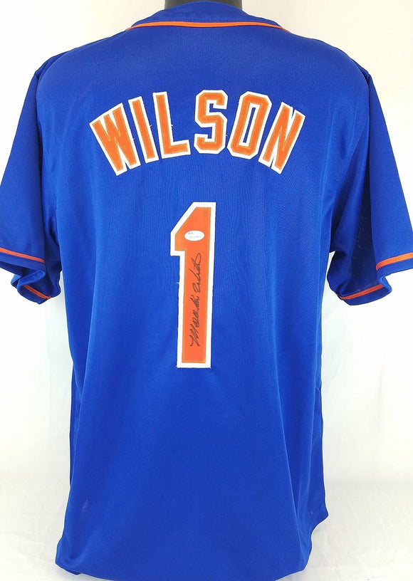 Mookie Wilson Signed Autographed New York Mets Baseball Jersey (JSA COA)