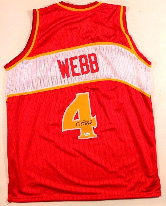 Spud Webb Signed Autographed Atlanta Hawks Basketball Jersey (JSA COA)