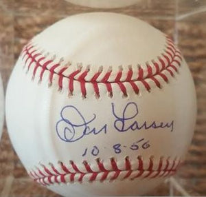 Don Larsen Signed Autographed "10-8-56" Official Major League OML Baseball (SA COA)