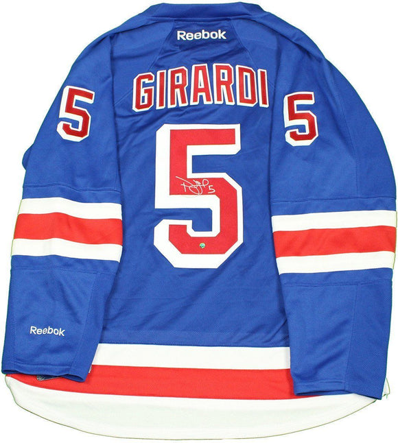 Dan Girardi Signed Autographed New York Rangers Hockey Jersey (Steiner COA)