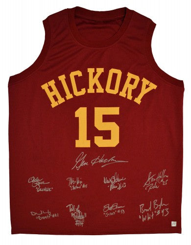 Gene Hackman & Hoosiers Cast Signed Autographed Hickory Huskers Basketball Jersey (ASI COA)