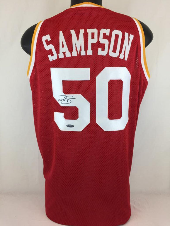 Ralph Sampson Signed Autographed Houston Rockets Basketball Jersey (JSA COA)