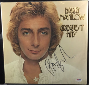 Barry Manilow Signed Autographed "Greatest Hits" Record Album (PSA/DNA COA)