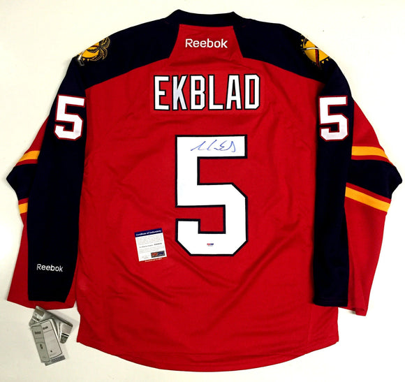 Aaron Ekblad Signed Autographed Florida Panthers Hockey Jersey (PSA/DNA COA)