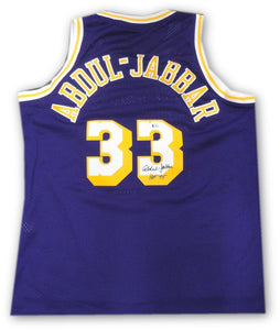 Kareem Abdul Jabbar Signed Autographed Los Angeles Lakers Basketball Jersey (Beckett Authenticated)
