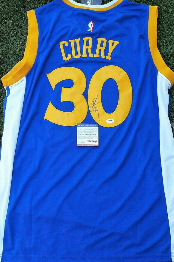 Stephen Curry Signed Autographed Golden State Warriors Basketball Jersey (PSA/DNA COA)