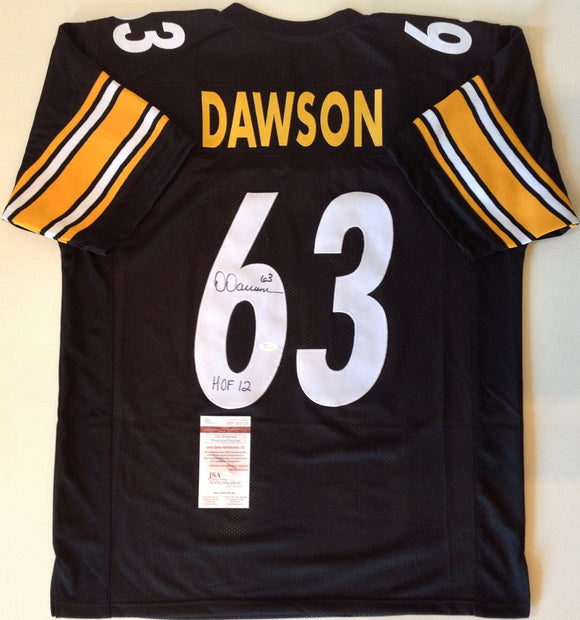 Dermontti Dawson Signed Autographed Pittsburgh Steelers Football Jersey (JSA COA)