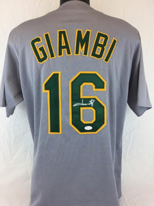 Jason Giambi Signed Autographed Oakland Athletics Baseball Jersey (JSA COA)
