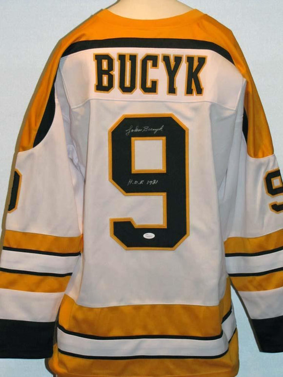 John Bucyk Signed Autographed Boston Bruins Hockey Jersey (JSA COA)