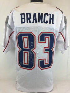 Deion Branch Signed Autographed New England Patriots Football Jersey (JSA COA)