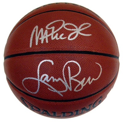 Magic Johnson & Larry Bird Signed Autographed Full-Sized Spalding NBA Basketball (ASI COA)