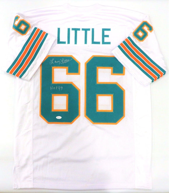 Larry Little Signed Autographed Miami Dolphins Football Jersey (JSA COA)