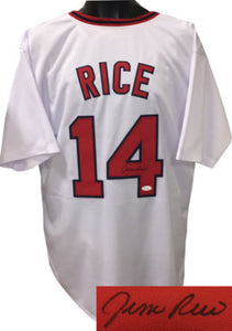 Jim Rice Signed Autographed Boston Red Sox Baseball Jersey (JSA COA)