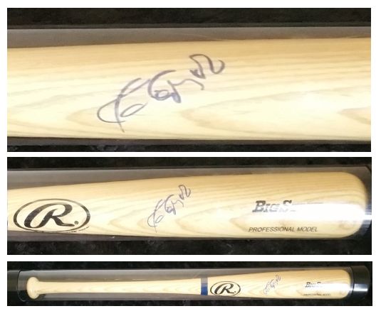 Javy Lopez Signed Autographed Rawlings BigStick Baseball Bat (SA COA)