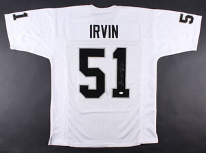 Bruce Irvin Signed Autographed Oakland Raiders Football Jersey (JSA COA)