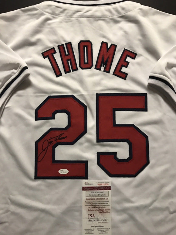 Jim Thome Signed Autographed Cleveland Indians Baseball Jersey (JSA COA)
