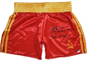 Dolph Lundgren Signed Autographed "Ivan Drago" Russian Boxing Trunks (ASI COA)